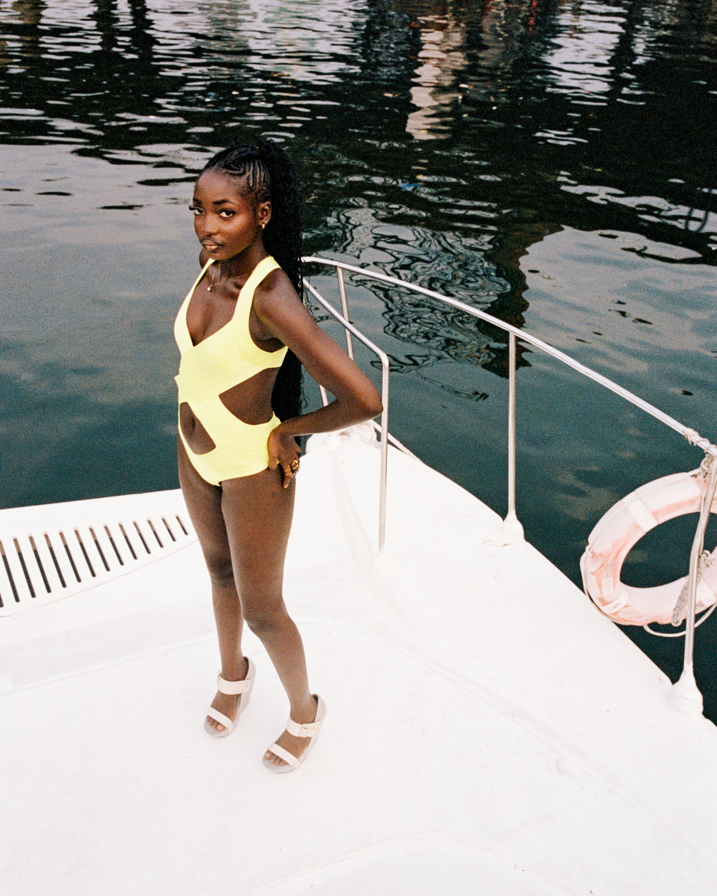 Hervé Léger Bandage Swimwear - Acid Green