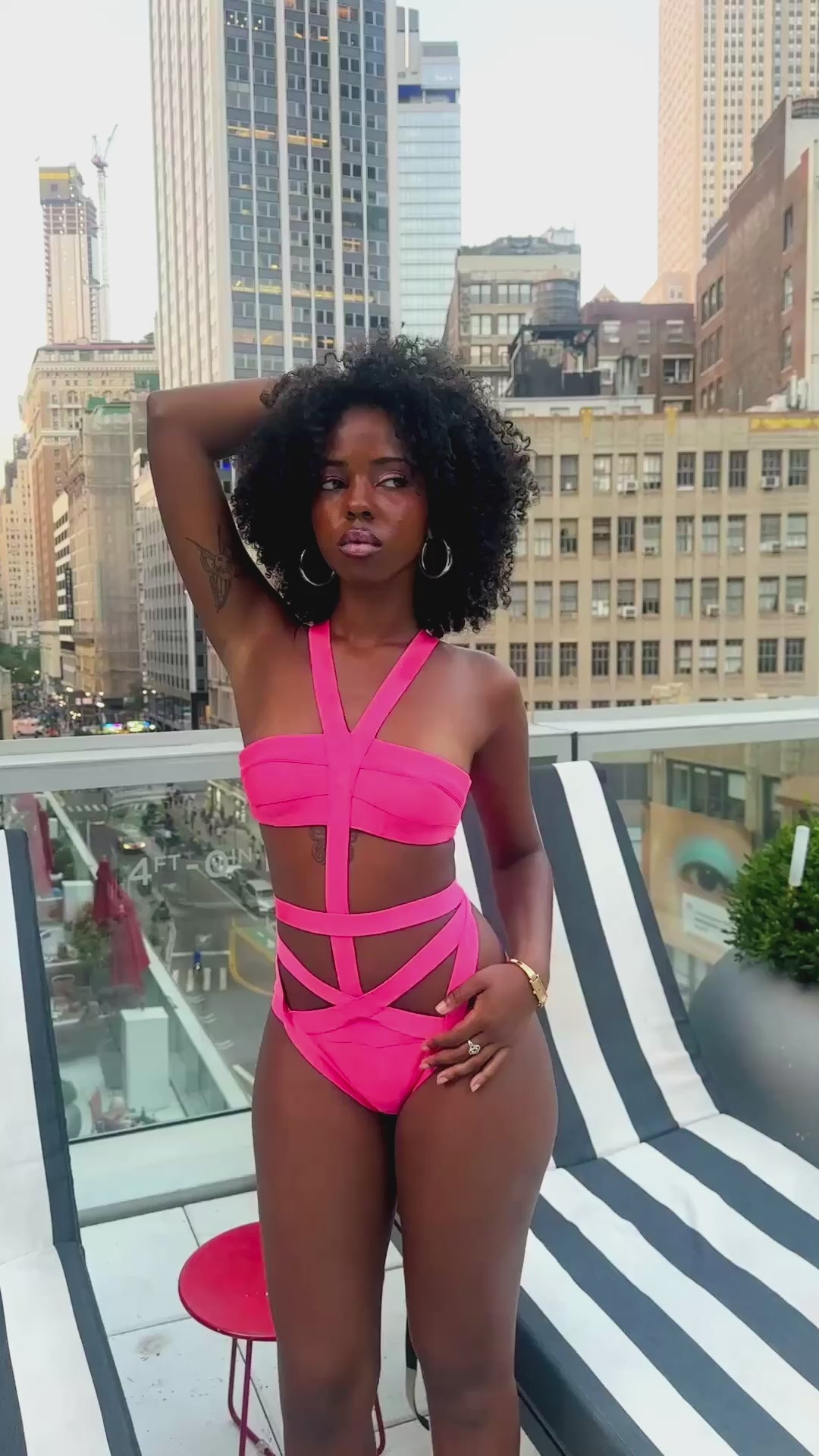 Hervé Léger Bandage Swimwear - Pink